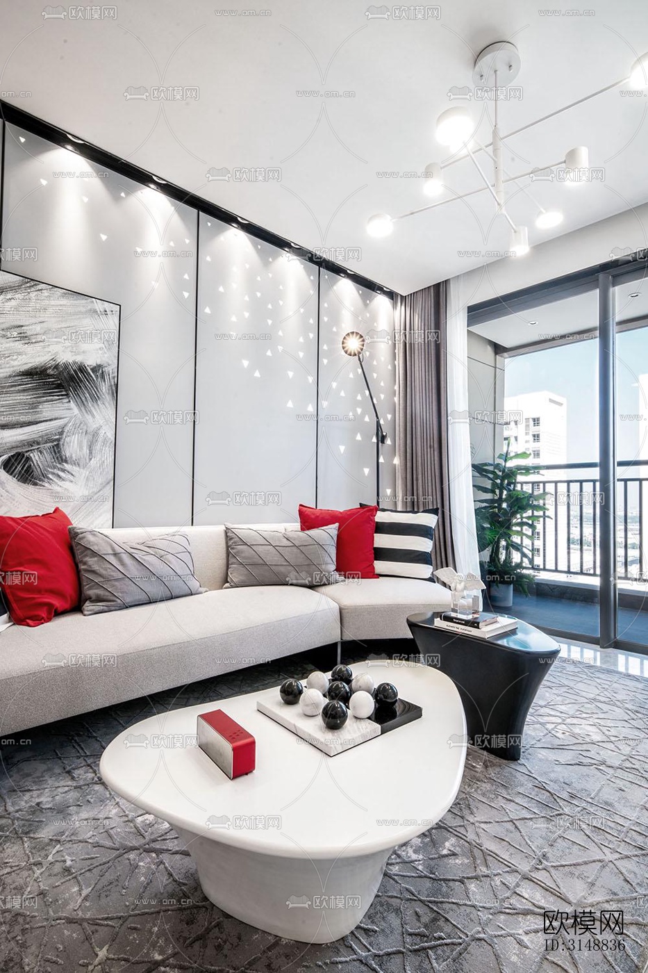 北欧平层效果图下载（渲染图1）