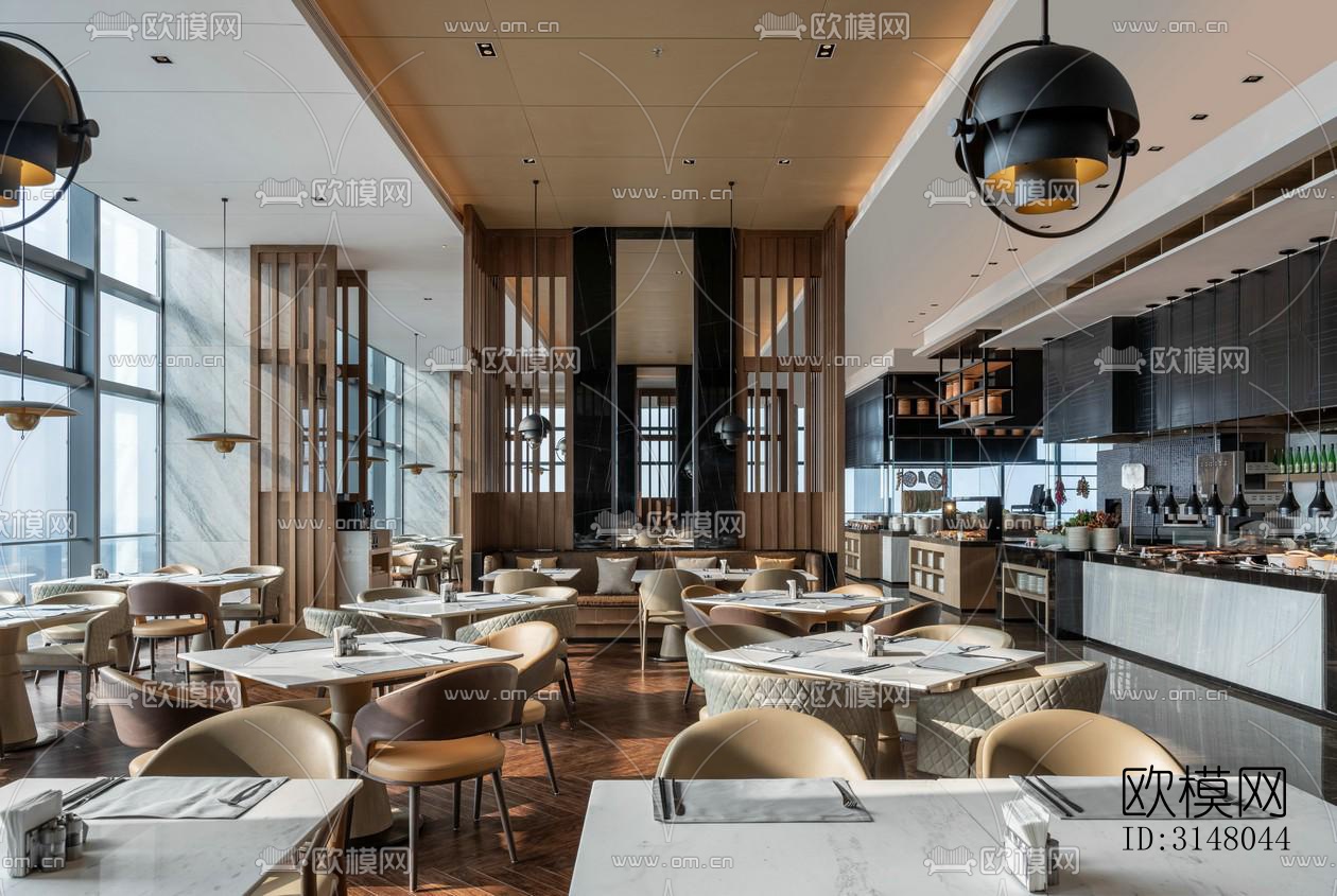 现代酒店民宿效果图下载（渲染图2）