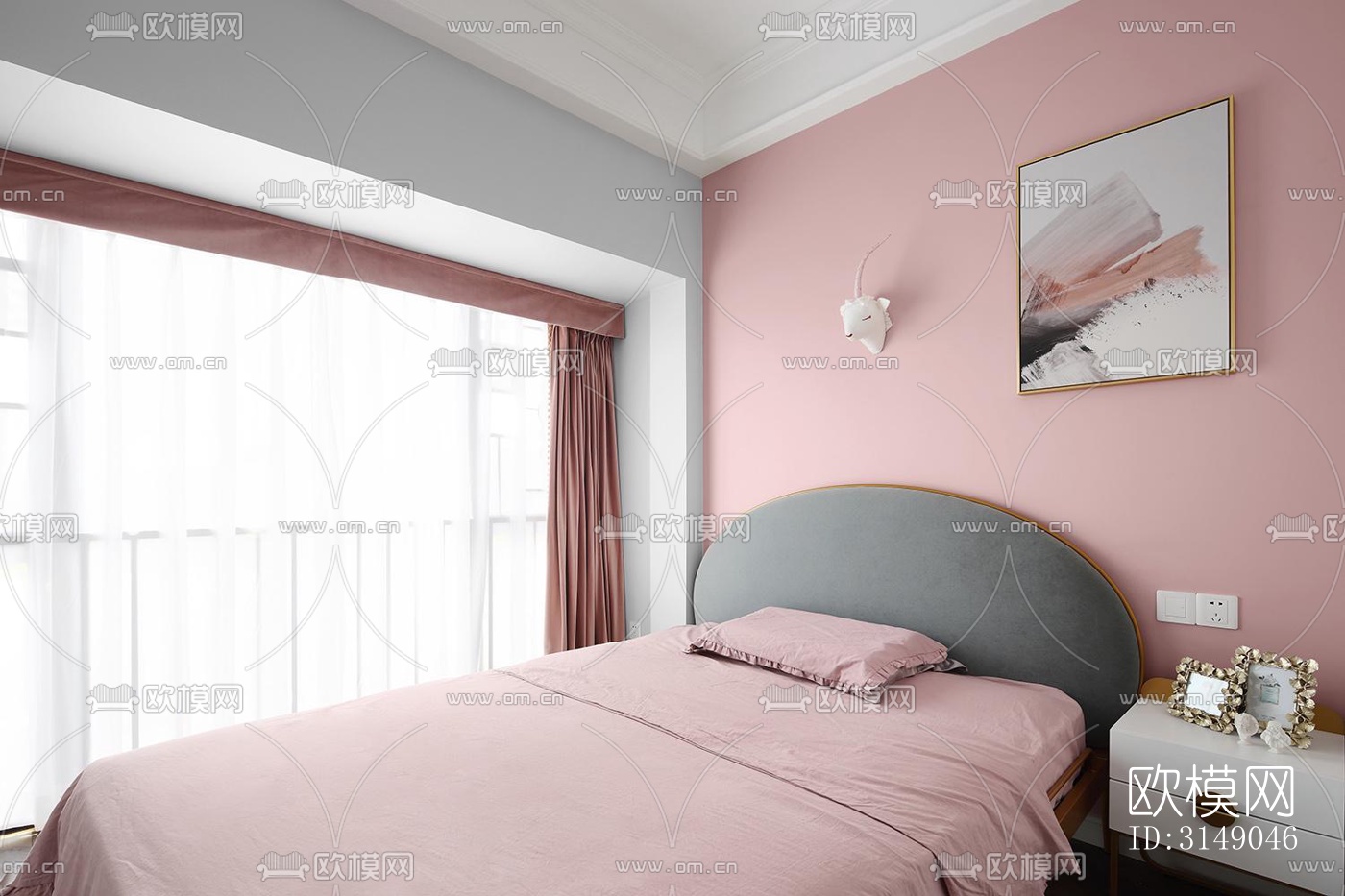 欧式平层效果图下载（渲染图14）