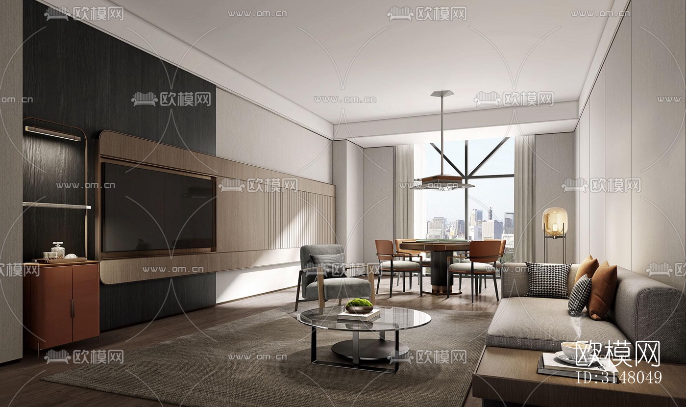 现代酒店民宿效果图下载（渲染图5）