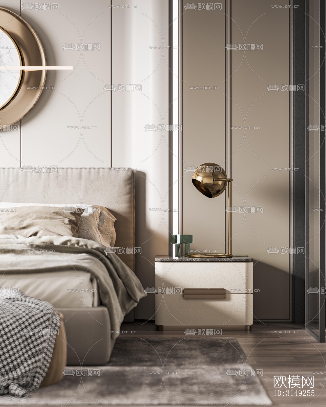 现代平层效果图下载（渲染图13）