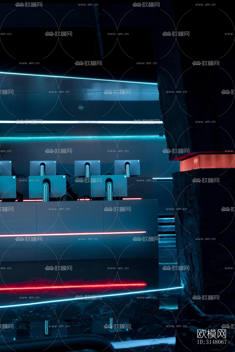 现代酒店民宿效果图下载（渲染图5）