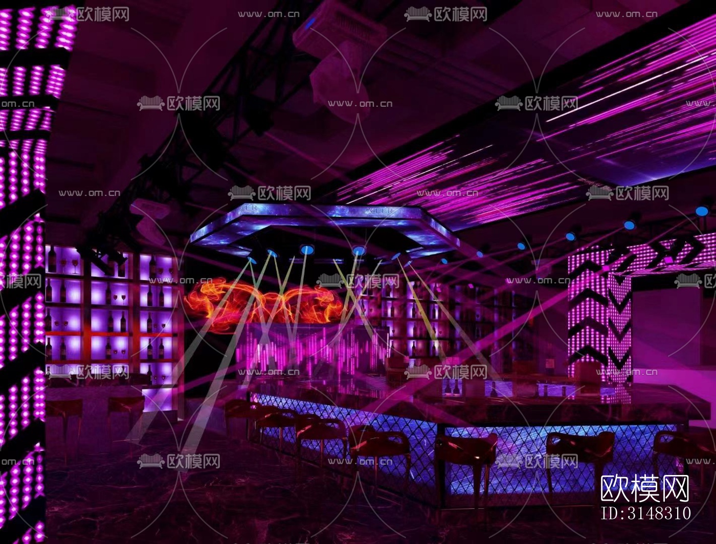 后现代KTV效果图下载（渲染图2）