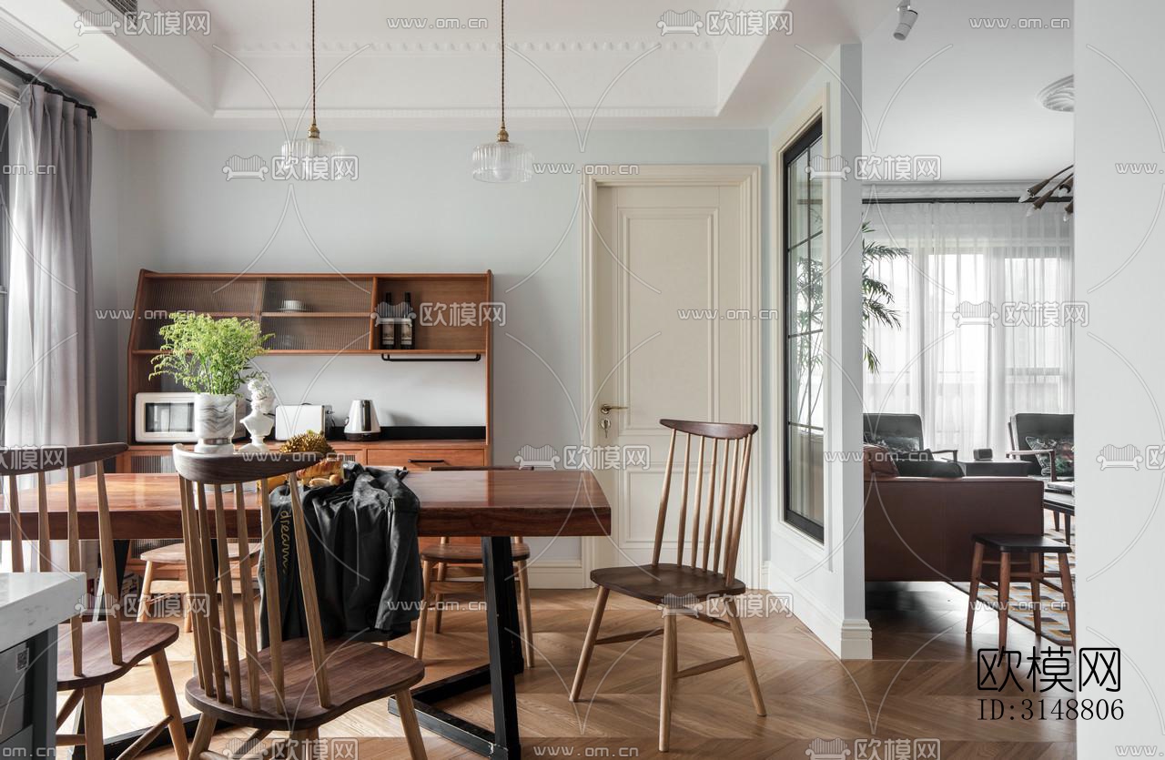 北欧平层效果图下载（渲染图7）