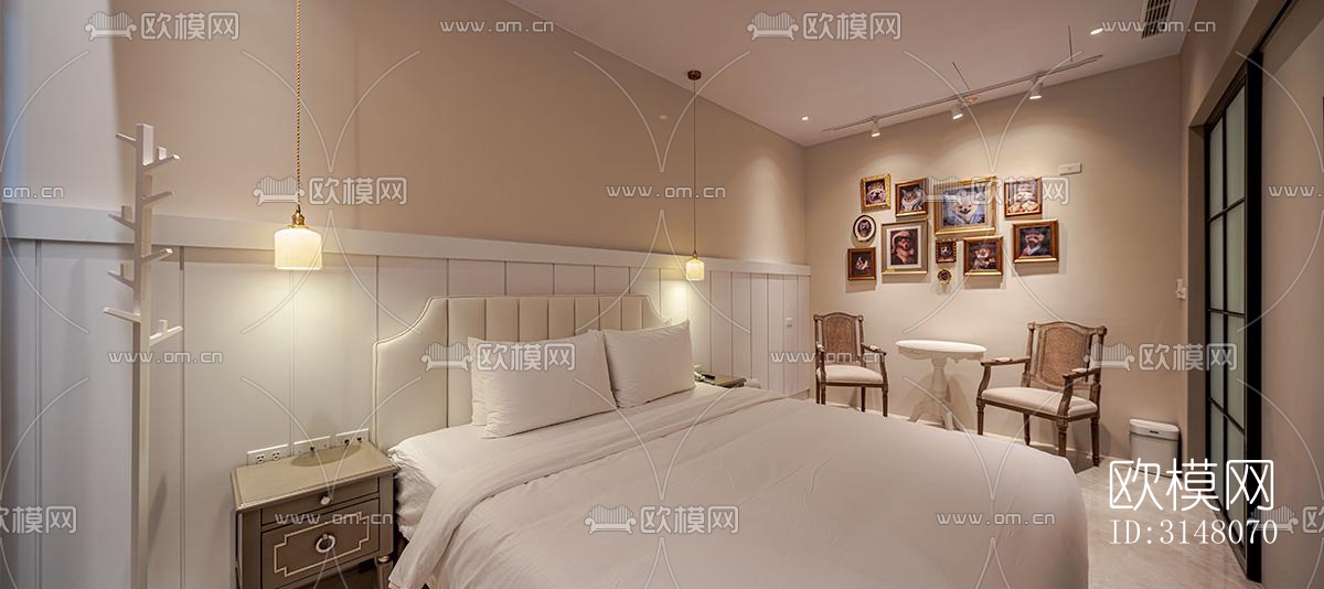 现代酒店民宿效果图下载（渲染图7）