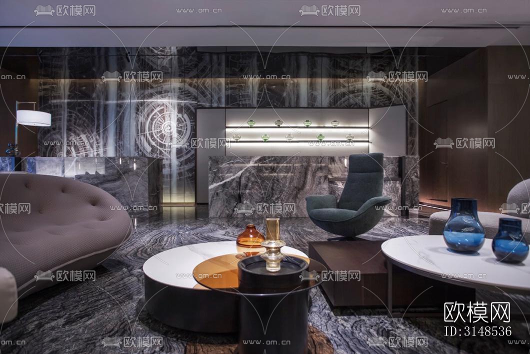 现代美容院效果图下载（渲染图3）