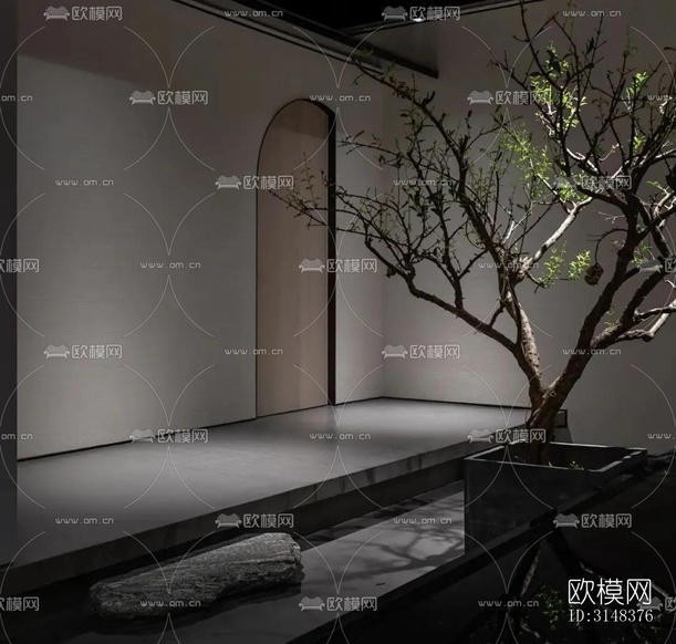侘寂養(yǎng)生會所效果圖下載(渲染圖4)