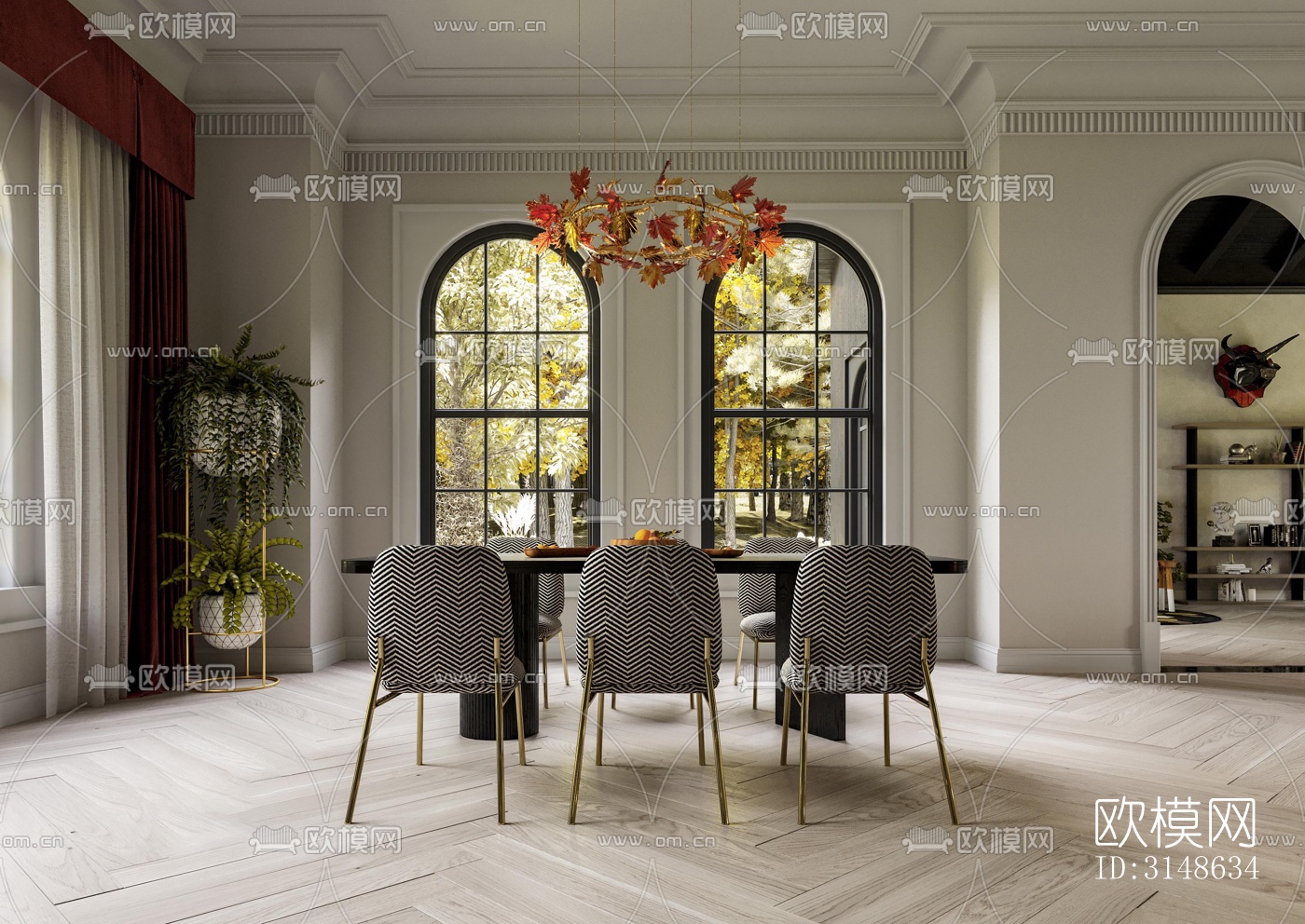 法式别墅效果图下载（渲染图12）