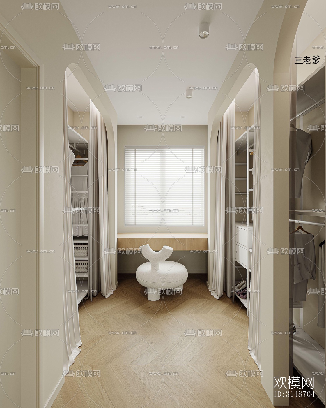 中古风平层效果图下载（渲染图20）