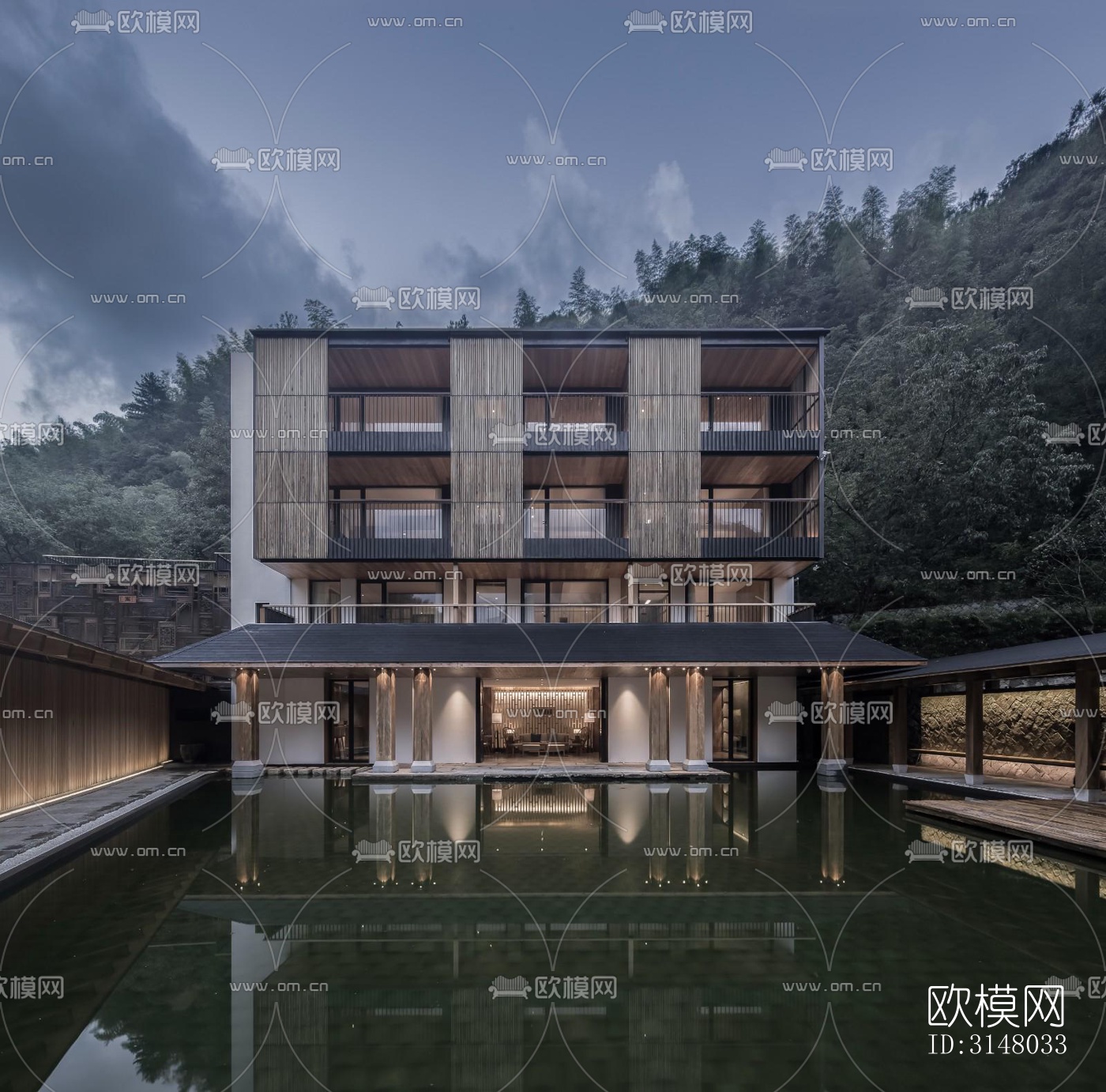 日式酒店民宿效果图下载（渲染图8）