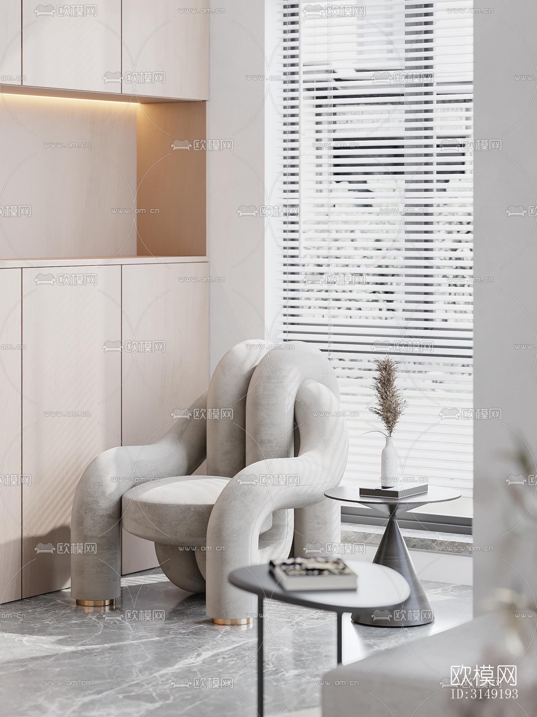 现代平层效果图下载（渲染图4）