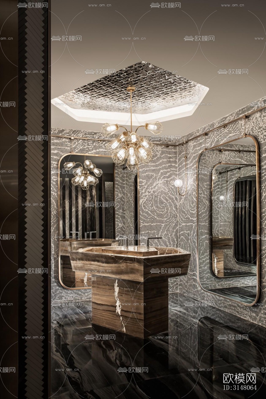 现代酒店民宿效果图下载（渲染图5）