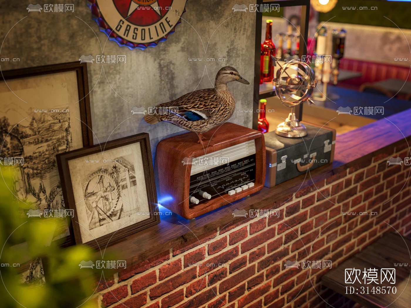 工业风酒吧效果图下载（渲染图6）