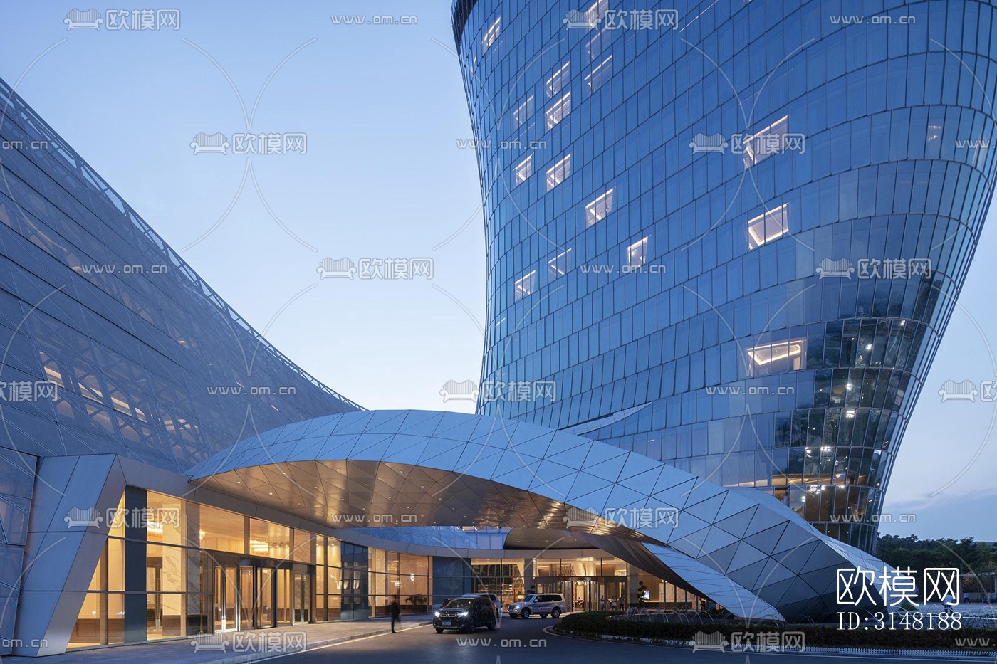 现代酒店民宿效果图下载（渲染图4）