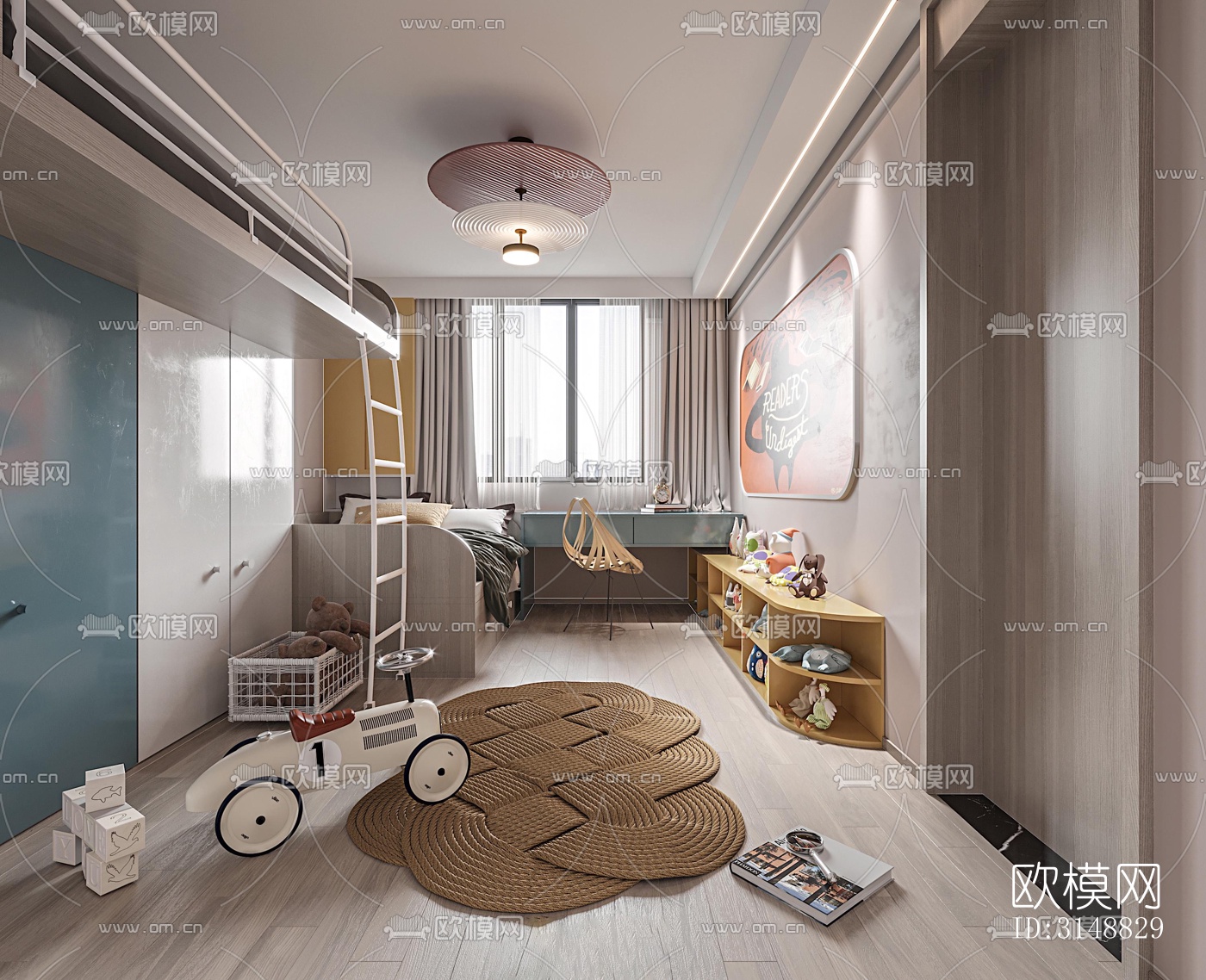 北欧平层效果图下载（渲染图3）