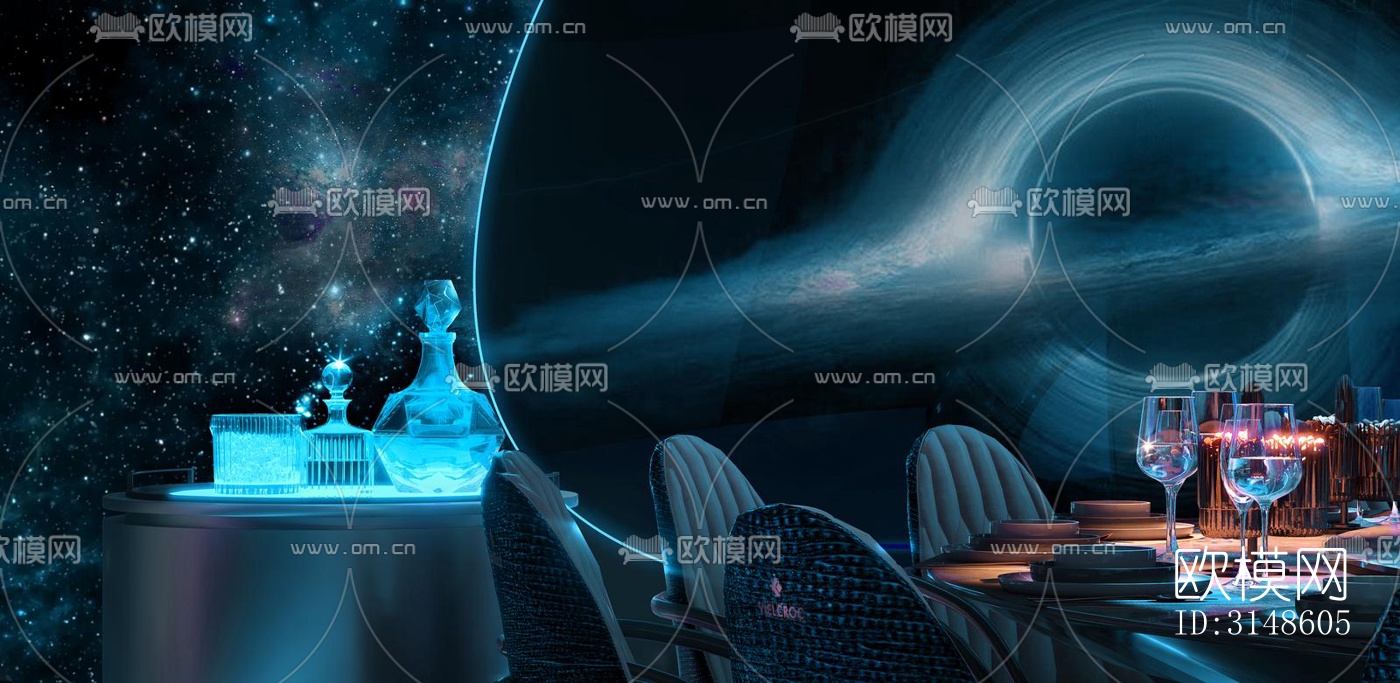 现代酒吧效果图下载（渲染图10）