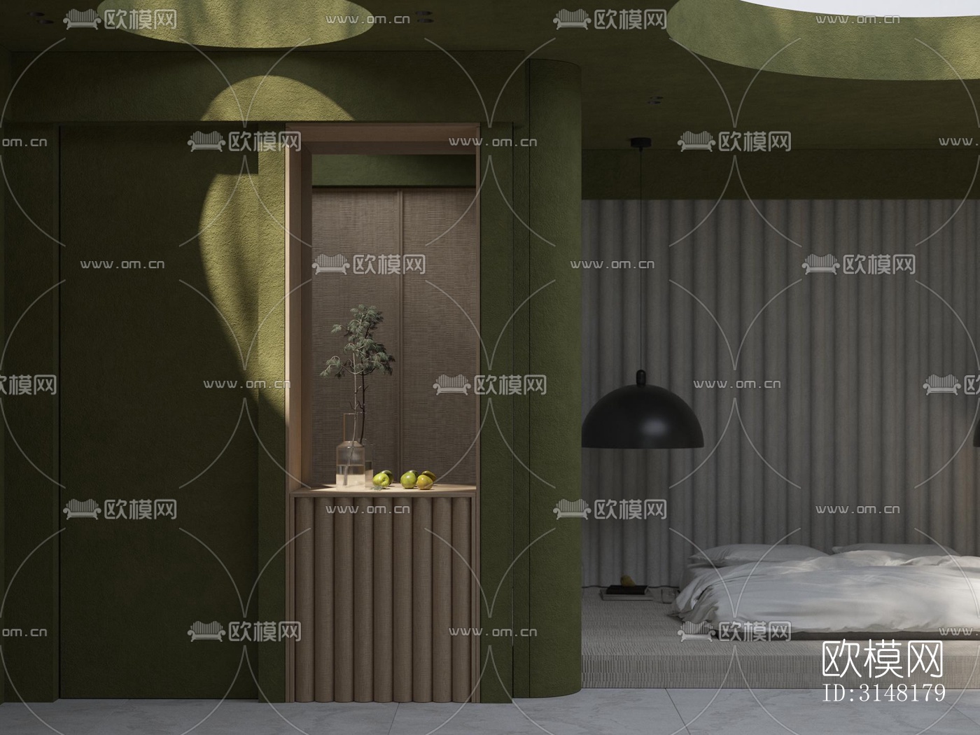 现代酒店民宿效果图下载（渲染图7）