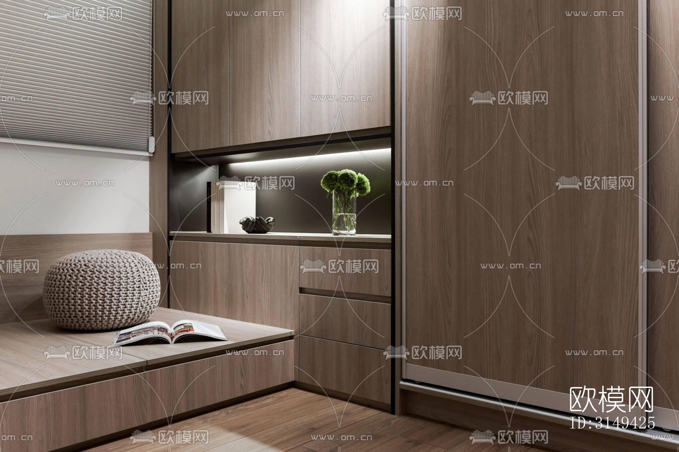 现代平层效果图下载（渲染图5）