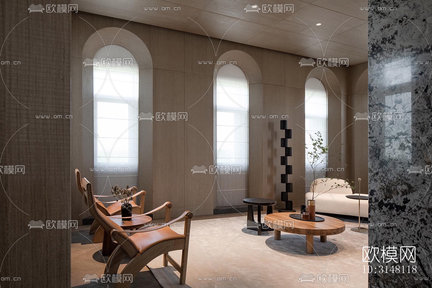 现代酒店民宿效果图下载（渲染图7）