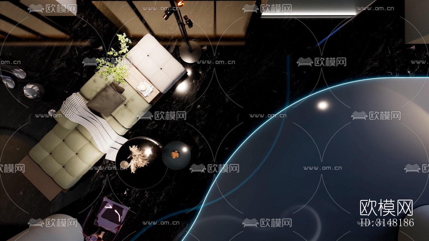 现代酒店民宿效果图下载（渲染图6）