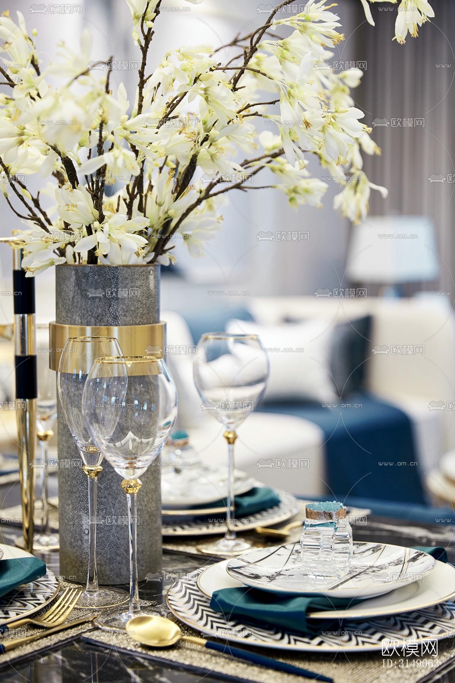 欧式平层效果图下载（渲染图10）