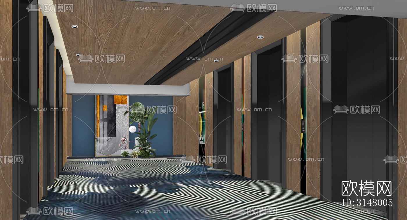 北欧酒店民宿效果图下载（渲染图4）