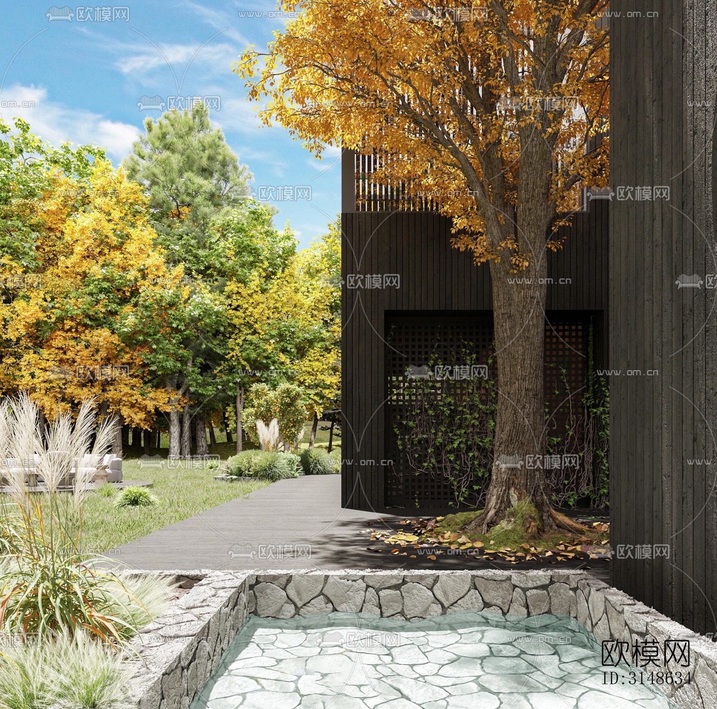 法式别墅效果图下载（渲染图17）