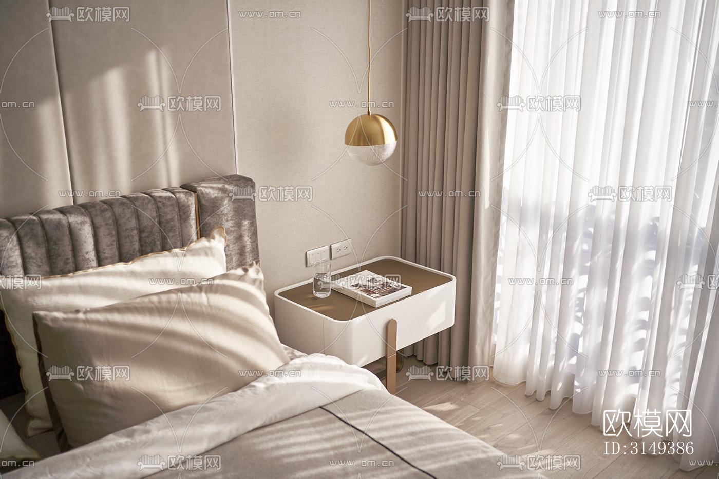 现代平层效果图下载（渲染图16）