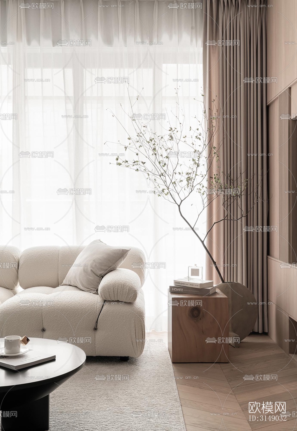 日式平层效果图下载（渲染图8）