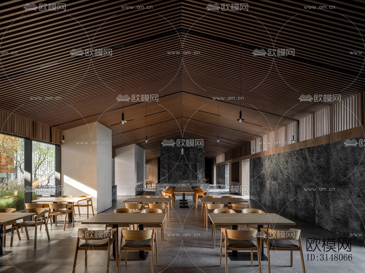 现代酒店民宿效果图下载（渲染图5）