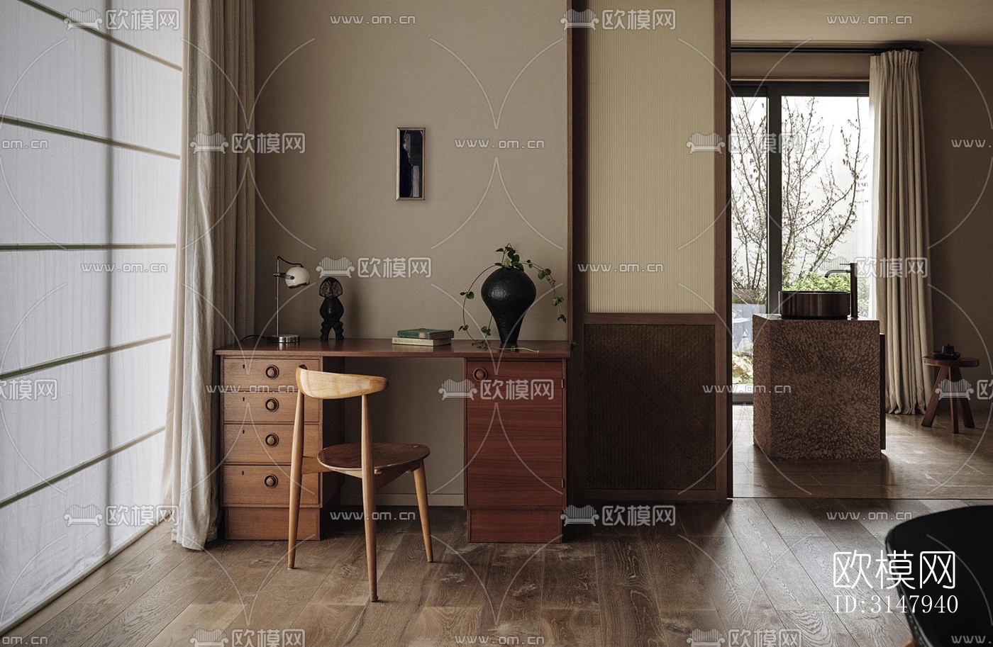 侘寂酒店民宿效果图下载（渲染图14）