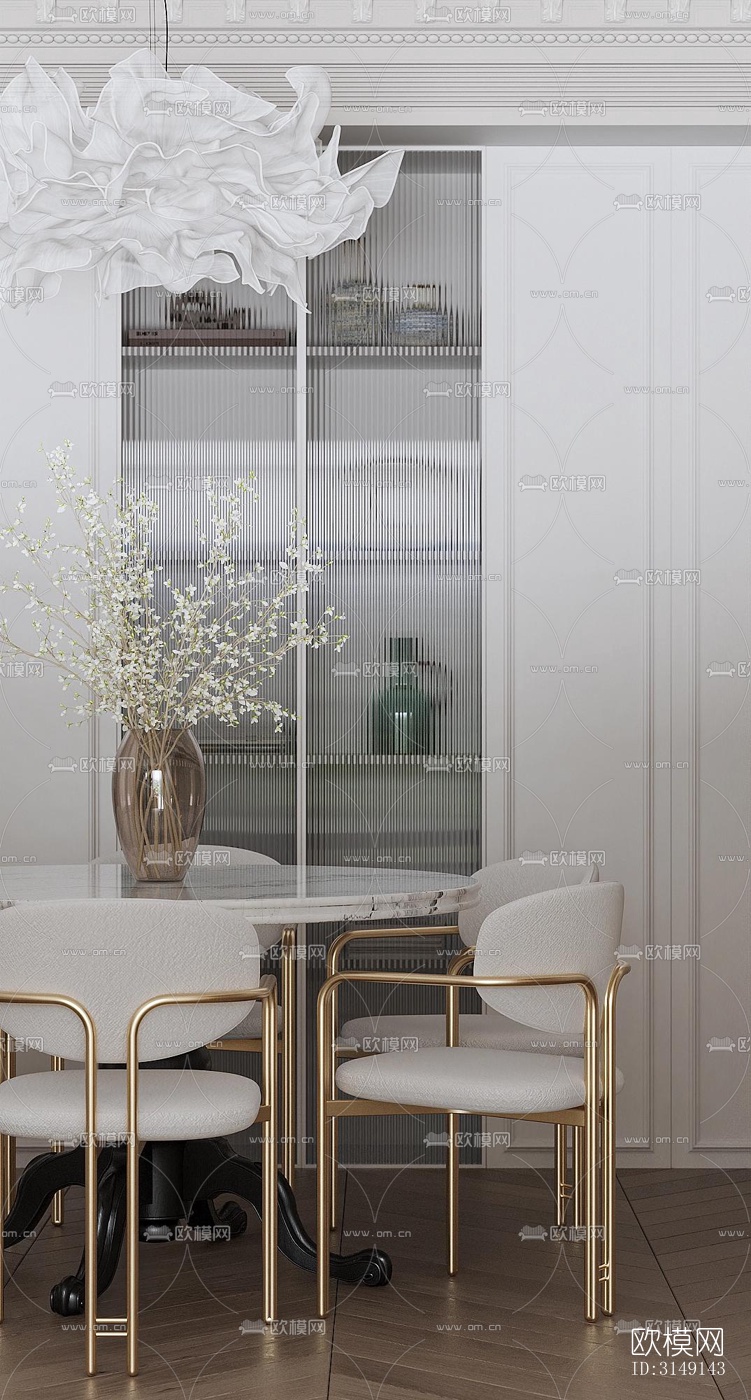 法式平层效果图下载（渲染图10）