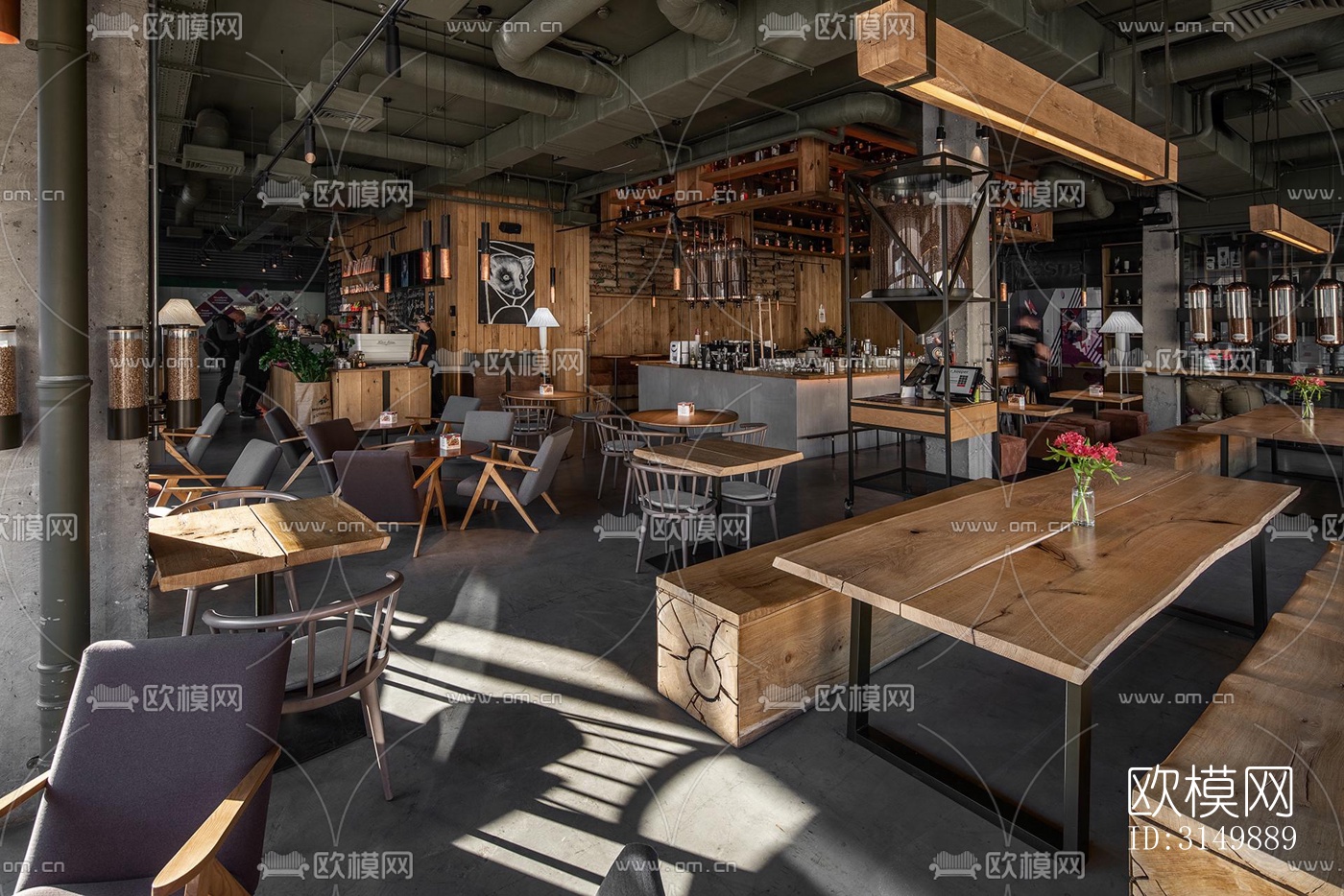 工业风火锅烤肉效果图下载（渲染图10）