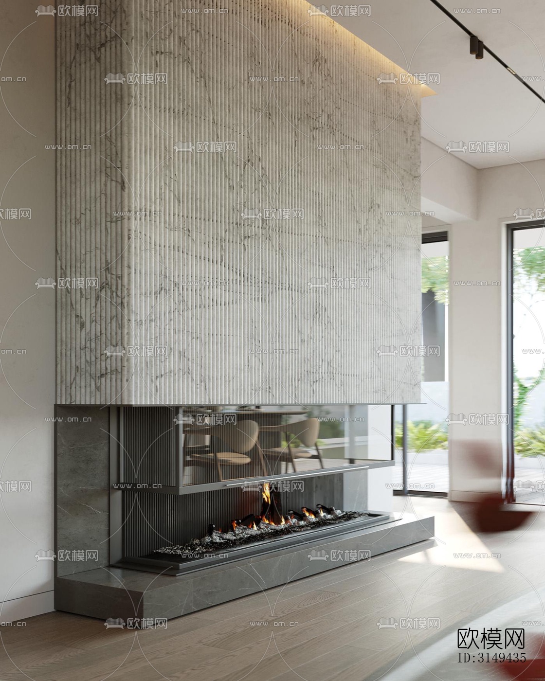 现代平层效果图下载（渲染图4）