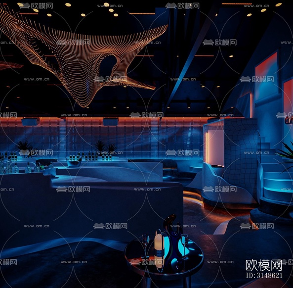 现代酒吧效果图下载(渲染图5)