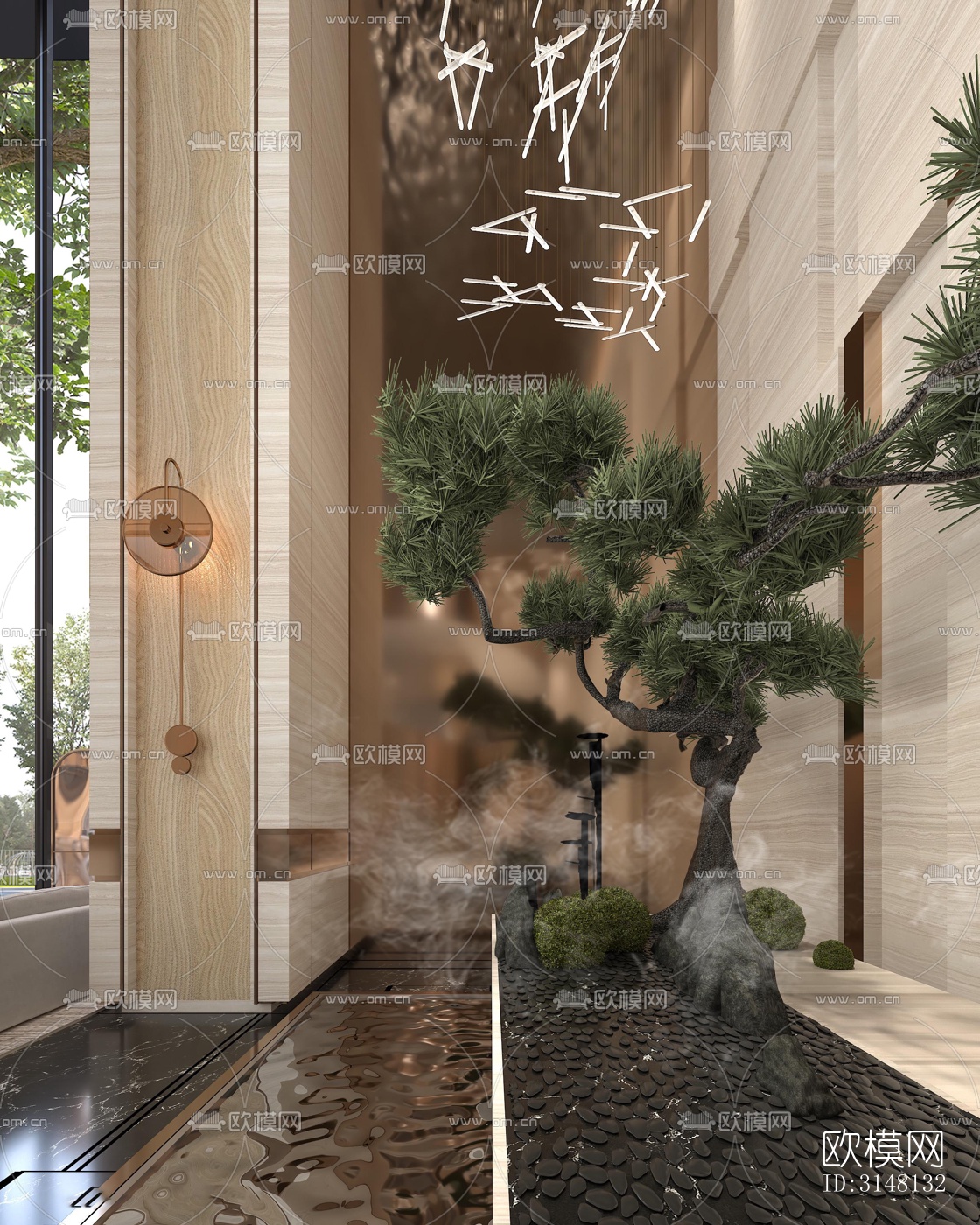 现代酒店民宿效果图下载（渲染图10）