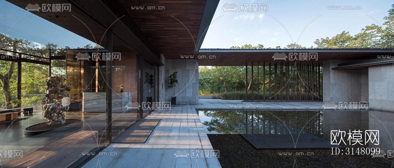 现代酒店民宿效果图下载（渲染图18）