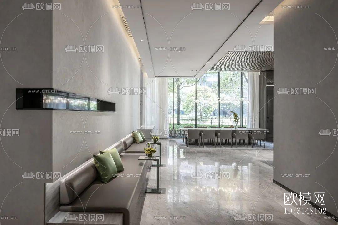 现代酒店民宿效果图下载（渲染图6）