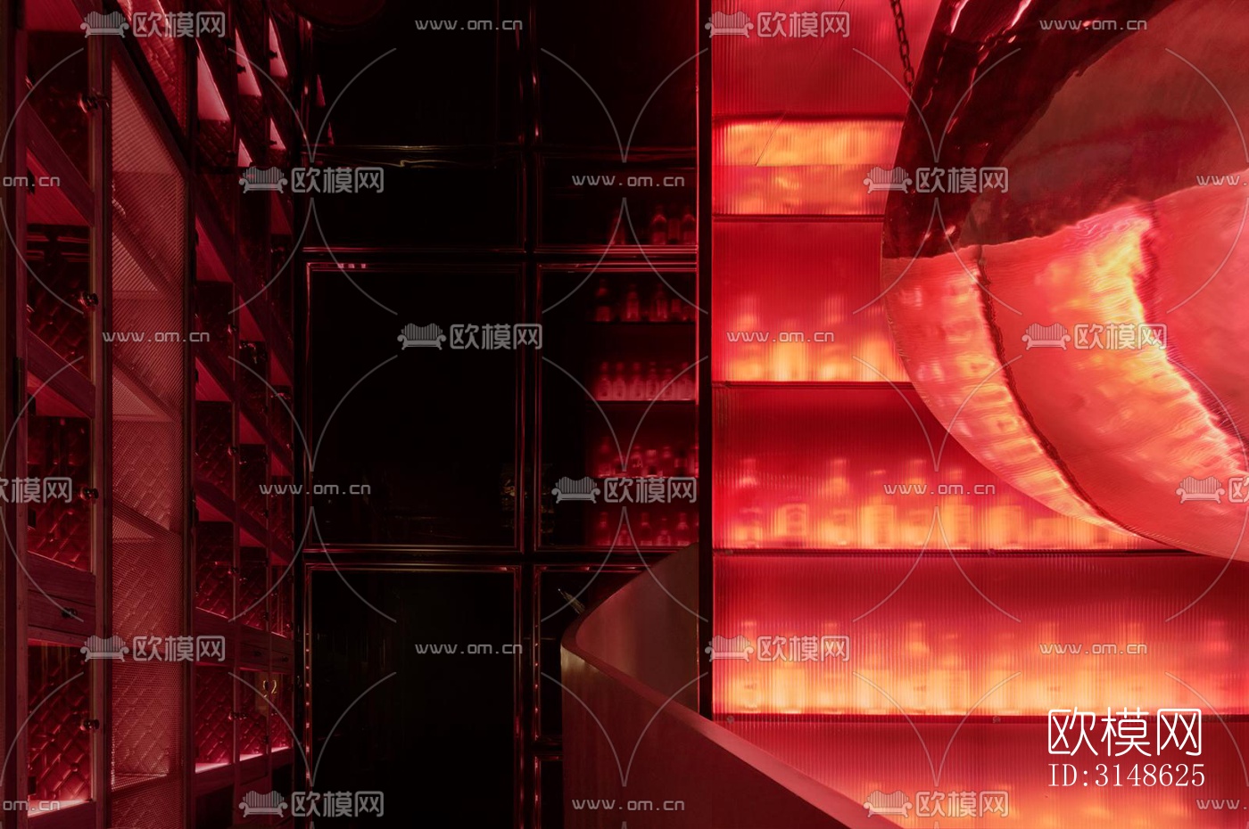 高级灰酒吧效果图下载（渲染图8）