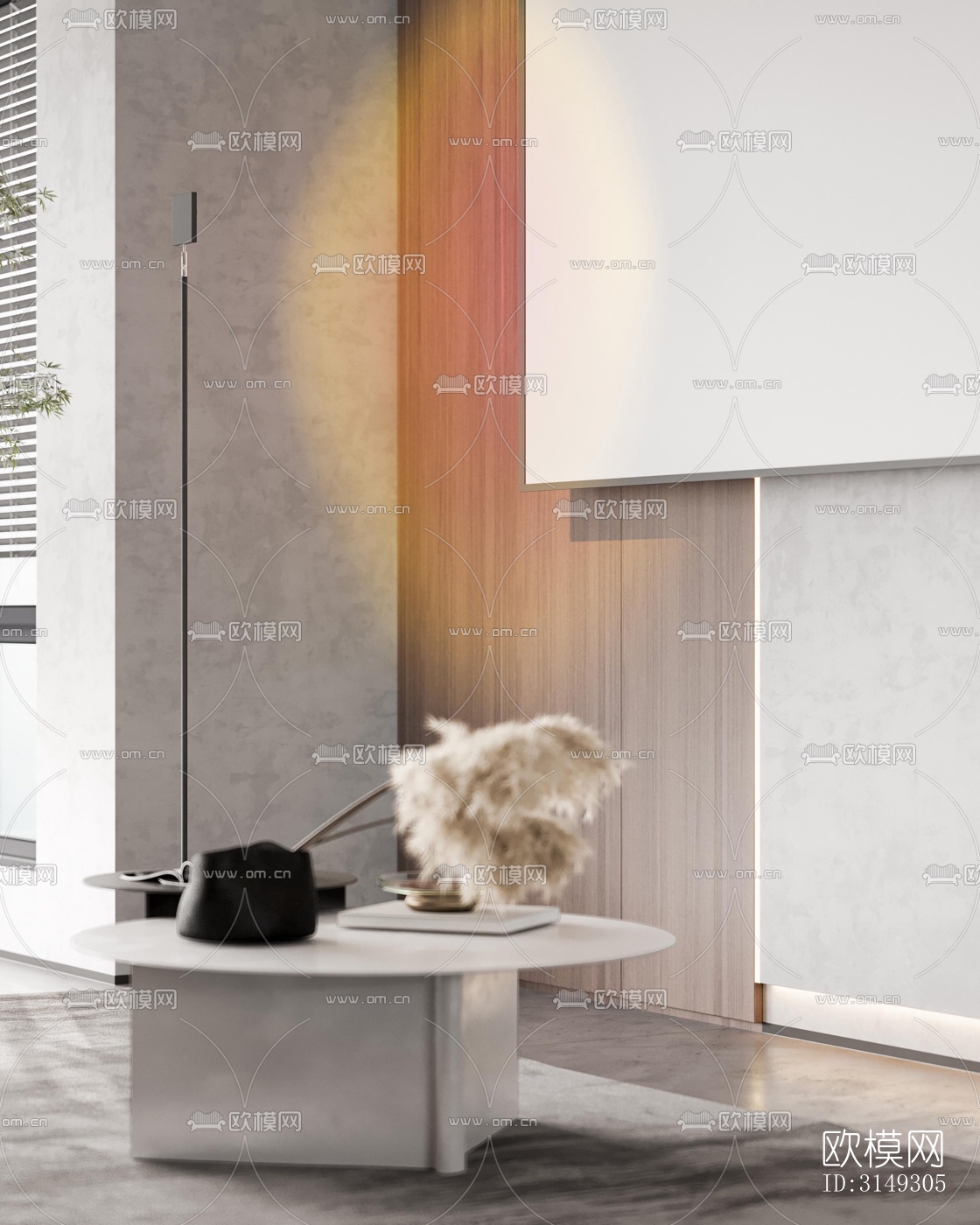 现代平层效果图下载（渲染图4）