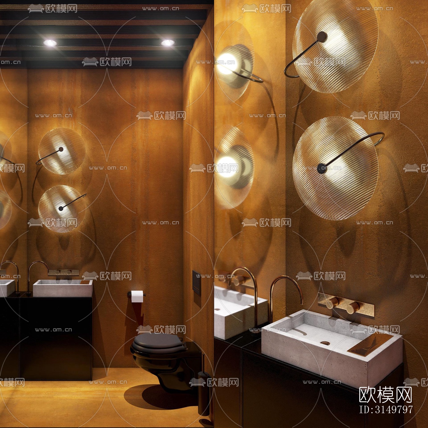 工业风咖啡奶茶效果图下载（渲染图3）