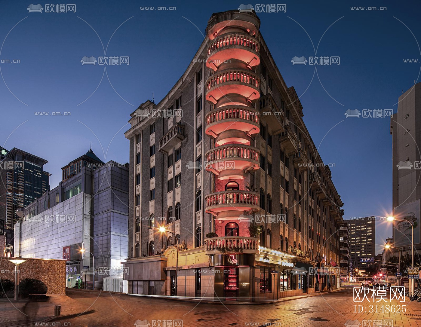 高级灰酒吧效果图下载（渲染图4）