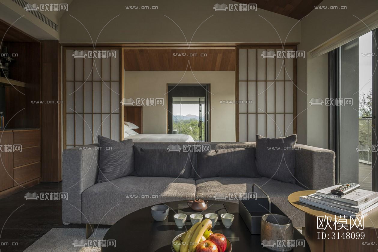 现代酒店民宿效果图下载（渲染图9）