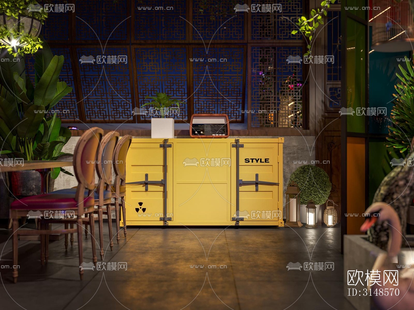 工业风酒吧效果图下载（渲染图5）