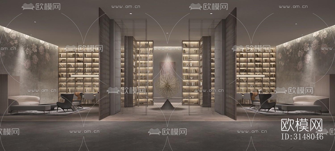 现代酒店民宿效果图下载（渲染图6）