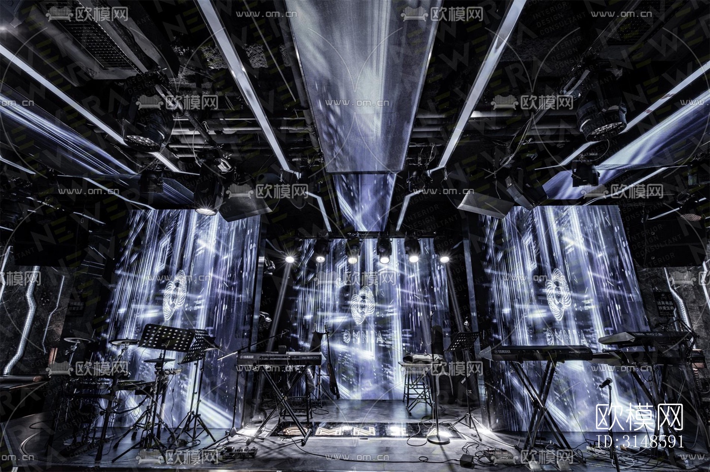 现代酒吧效果图下载（渲染图6）