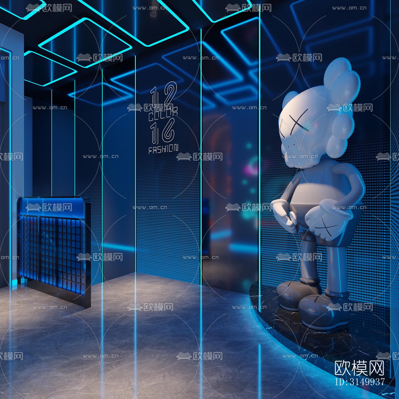 现代火锅烤肉效果图下载（渲染图11）