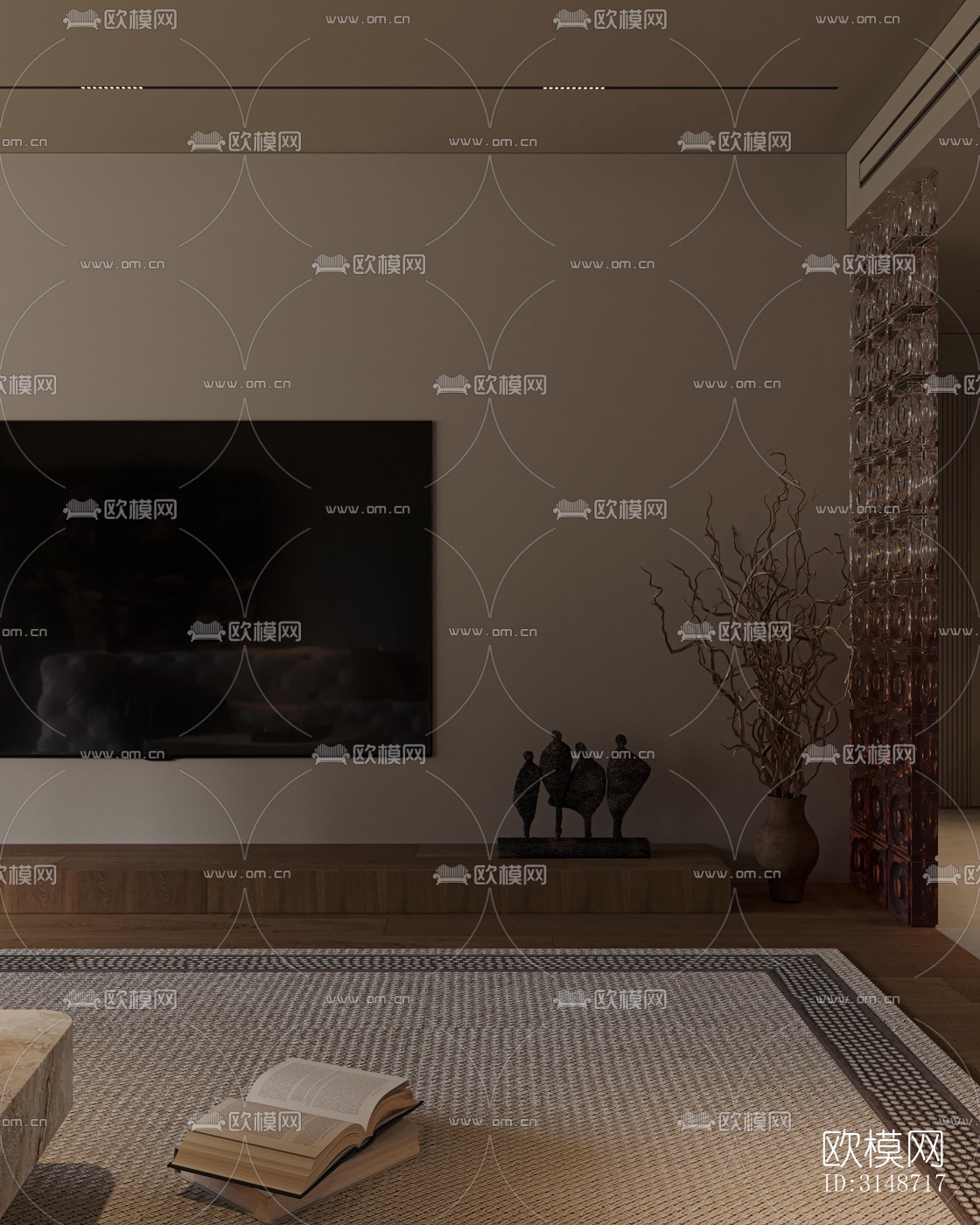 中古风平层效果图下载（渲染图10）