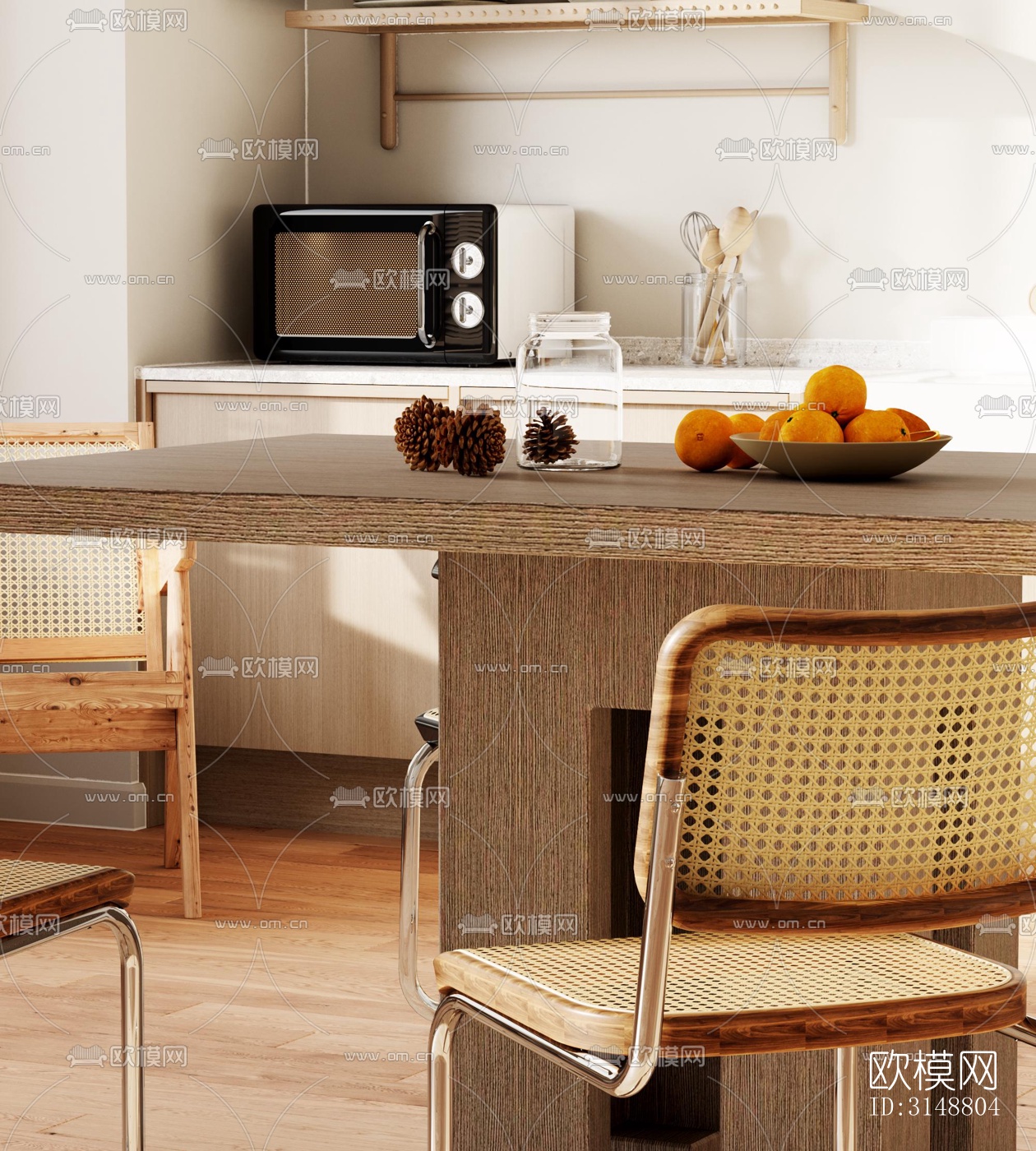 侘寂平层效果图下载（渲染图1）