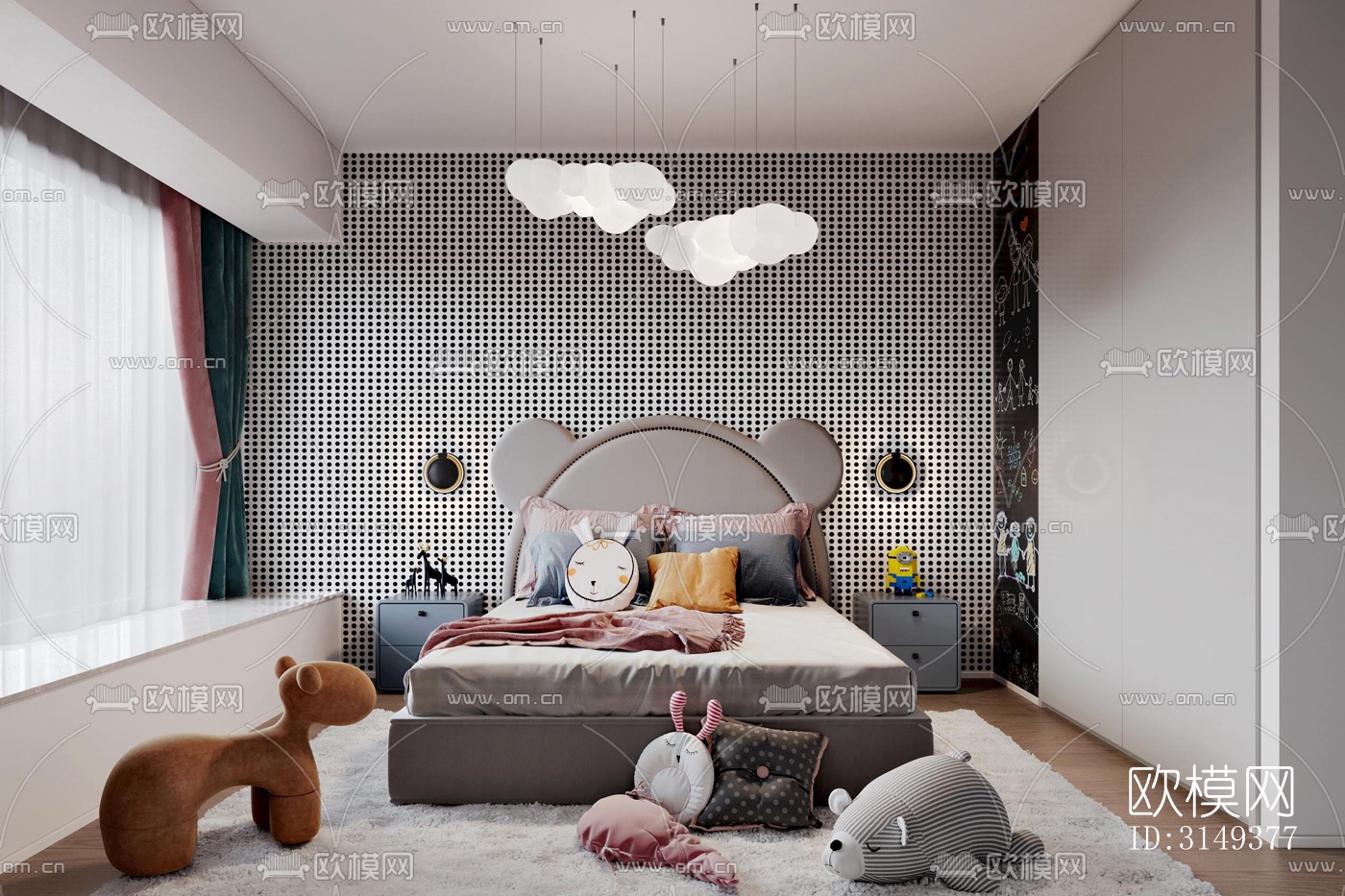 现代平层效果图下载（渲染图2）